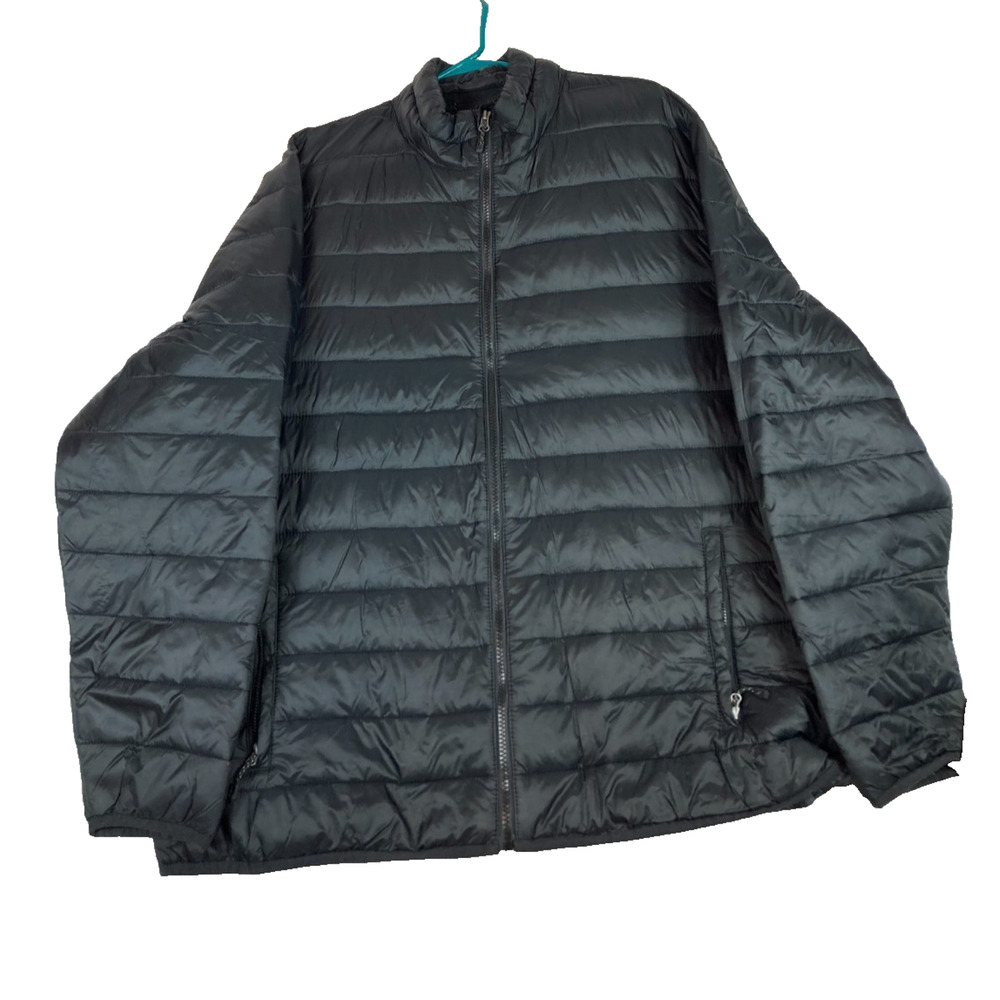 Swiss Tech XL (46-48) Lightweight Packable Quilted Puffer Jacket Solid Black